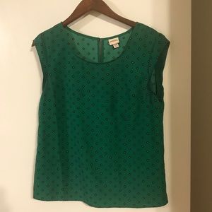 Target (Merona brand) green short sleeve blouse